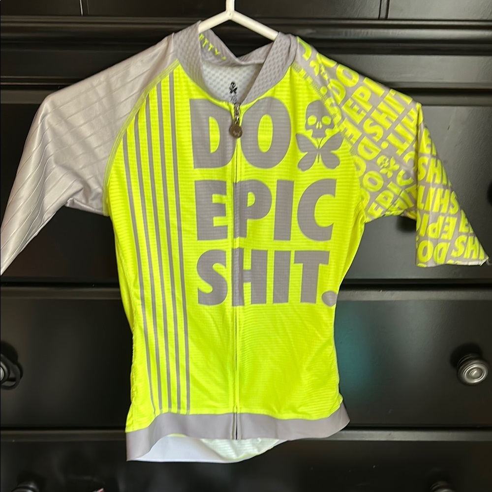 Neon Yellow Cycling Jersey